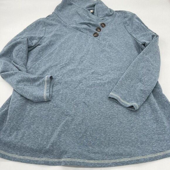 Soft Surroundings blue cozy tunic style sweater size 1X - Picture 1 of 4